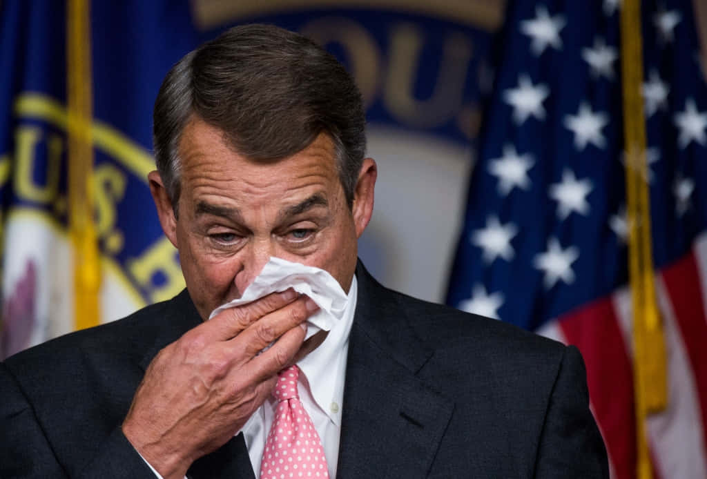John Boehner Blowing His Nose Background