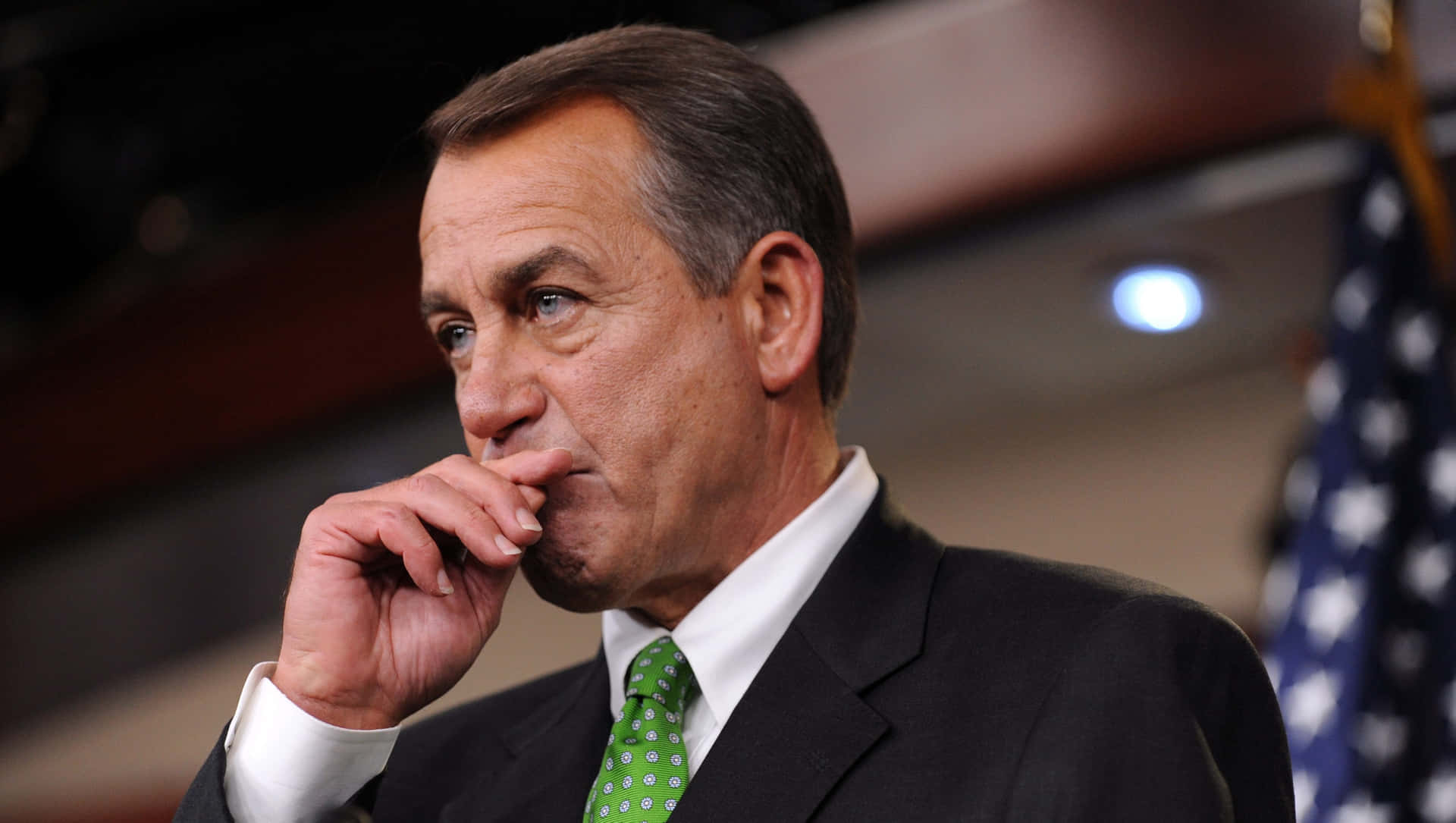 John Boehner Hand On Mouth Background