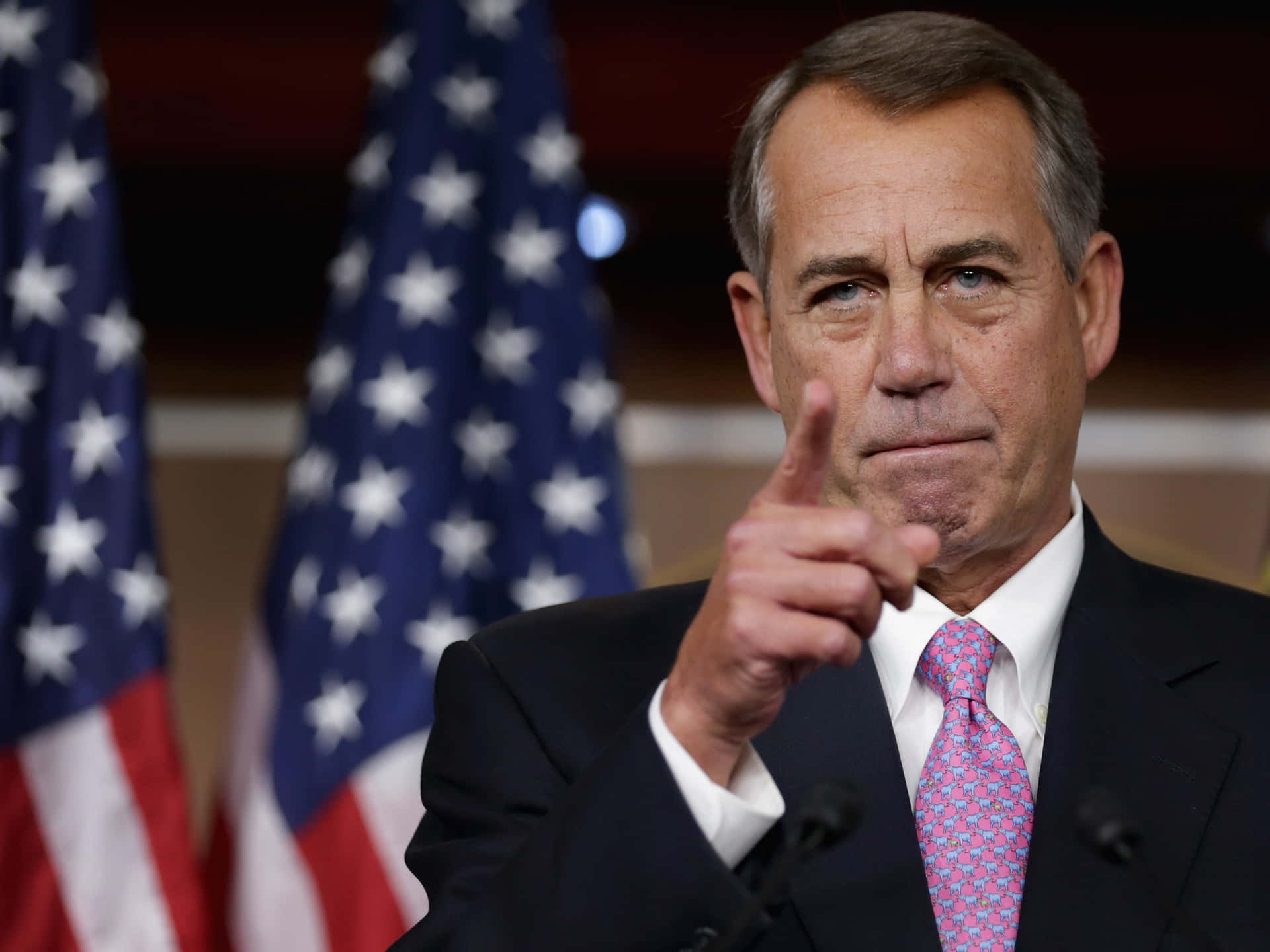 John Boehner Speaking Expressively Background