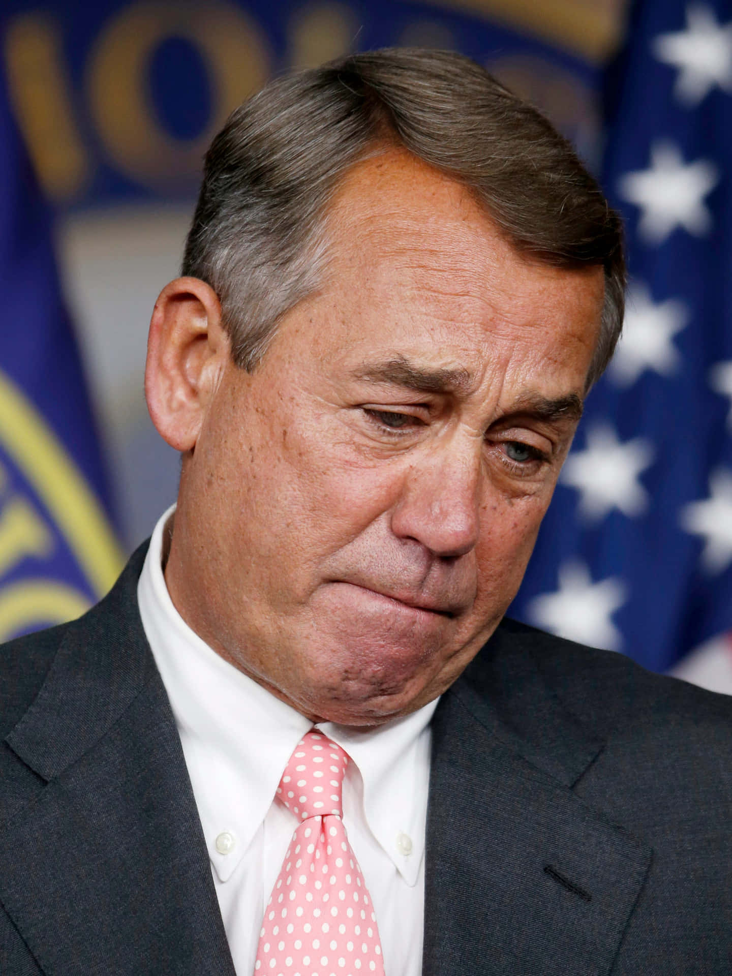 John Boehner Upset Portrait Background