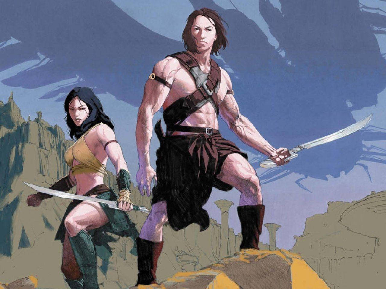 John Carter And Dejah Painting Background