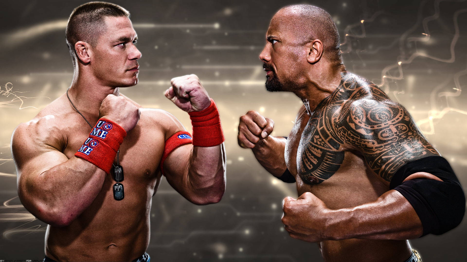 John Cena And The Rock Background