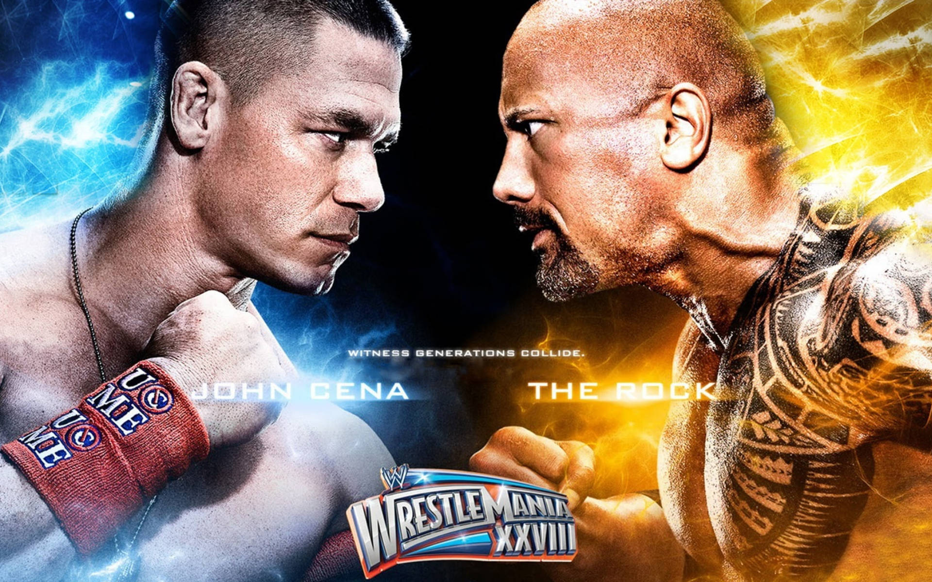 John Cena And The Rock Poster Background