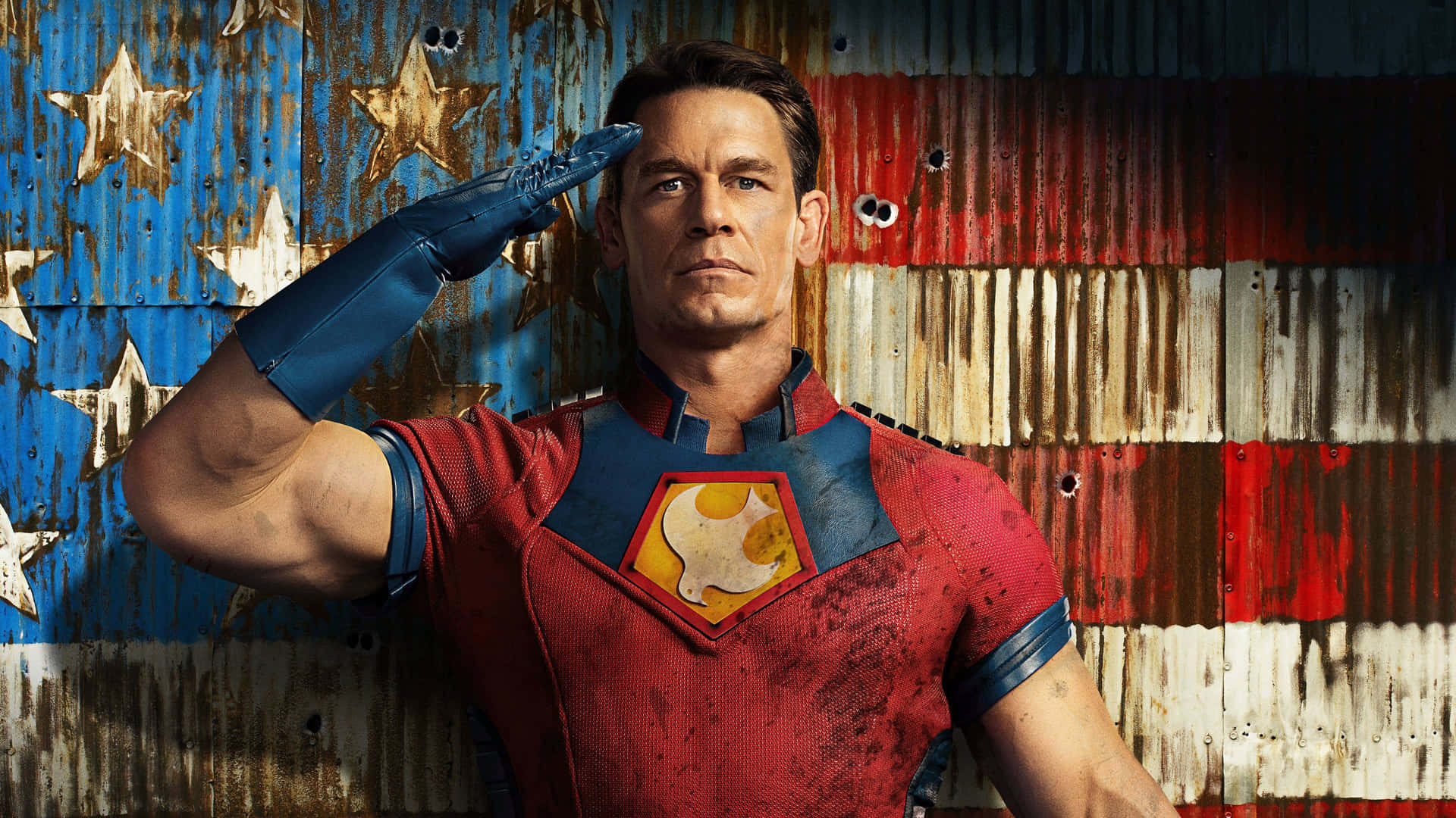 John Cena Depicted As Peacemaker In Dc Universe Background