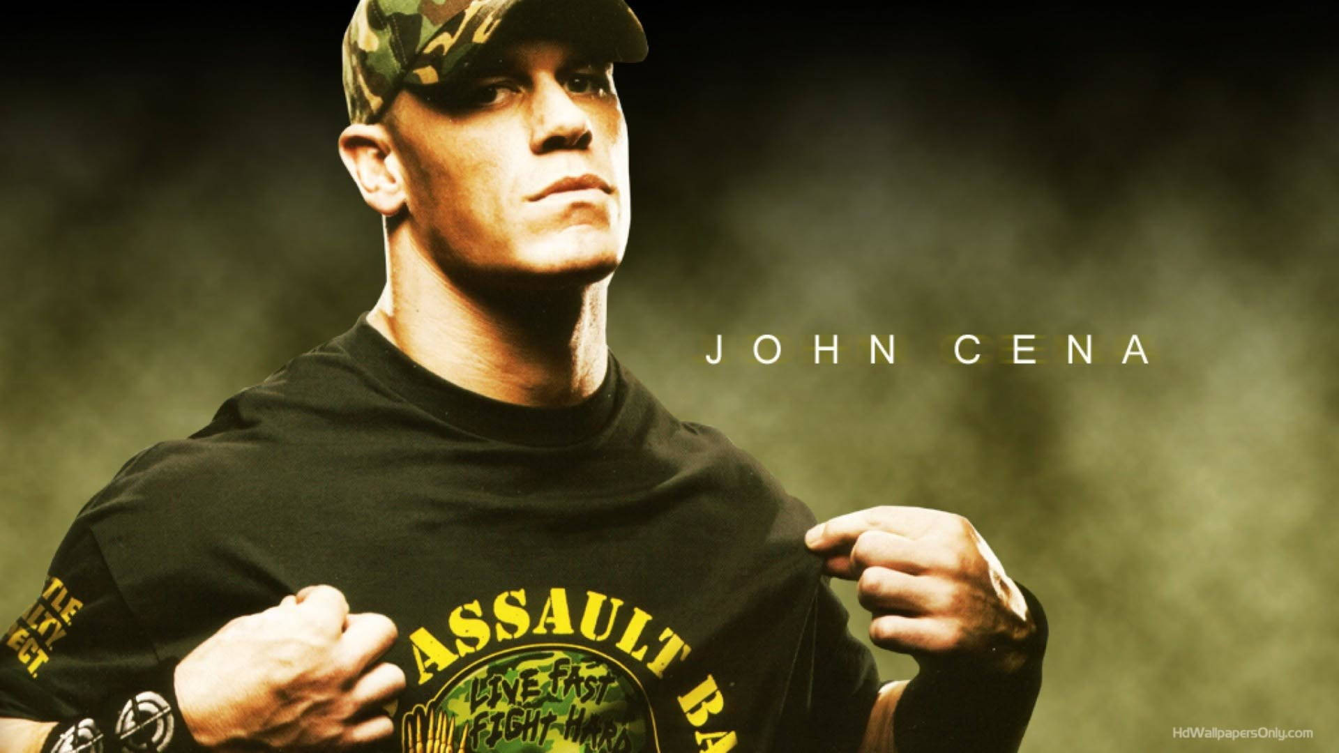 John Cena In Black T-shirt Background