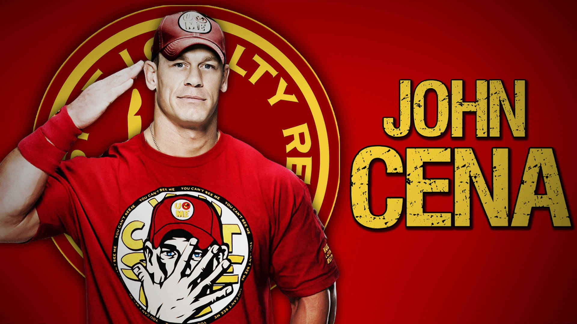 John Cena In Red Background