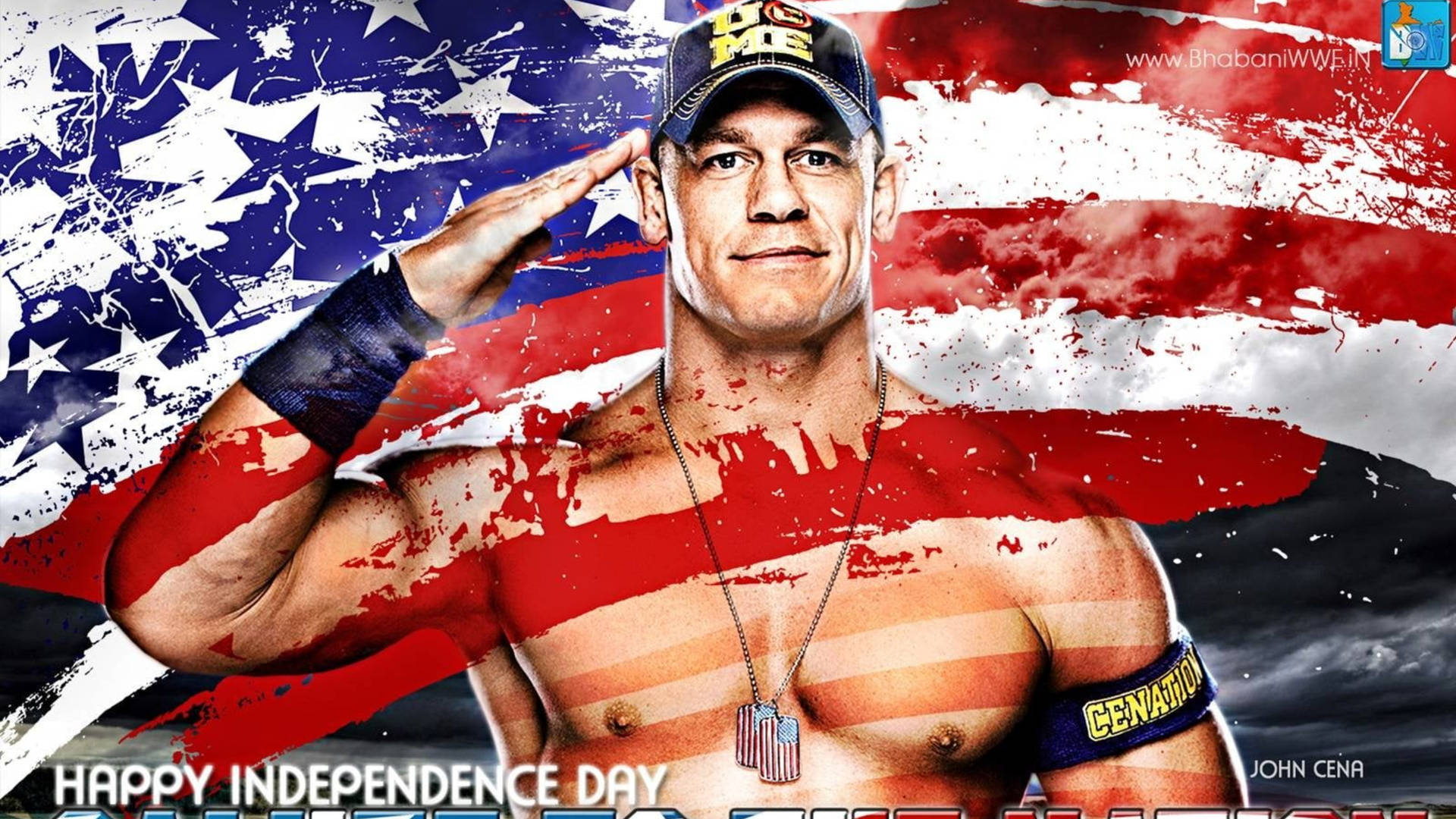 John Cena Independence Day Cover Background