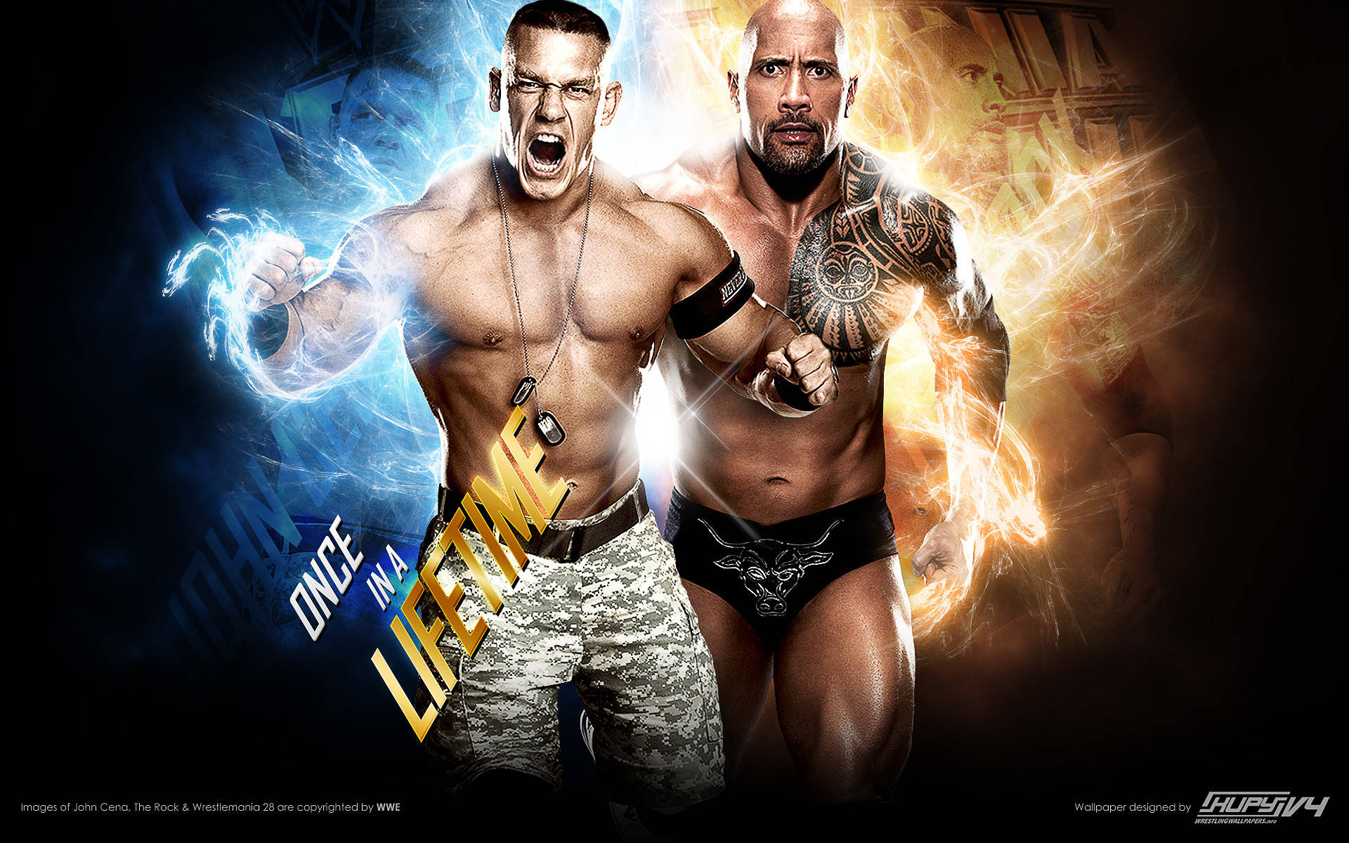 John Cena Versus The Rock Background
