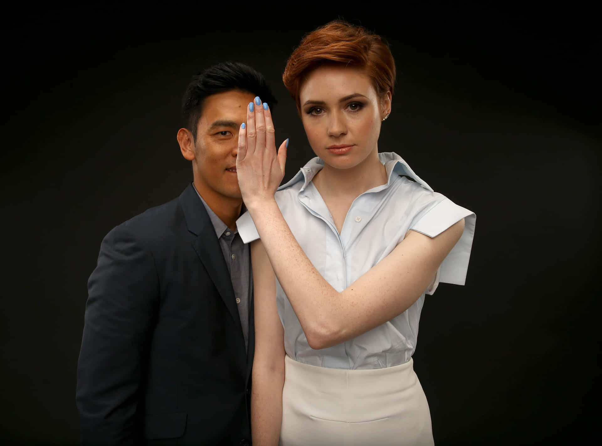 John Cho Styled In A Classy Black Ensemble Background