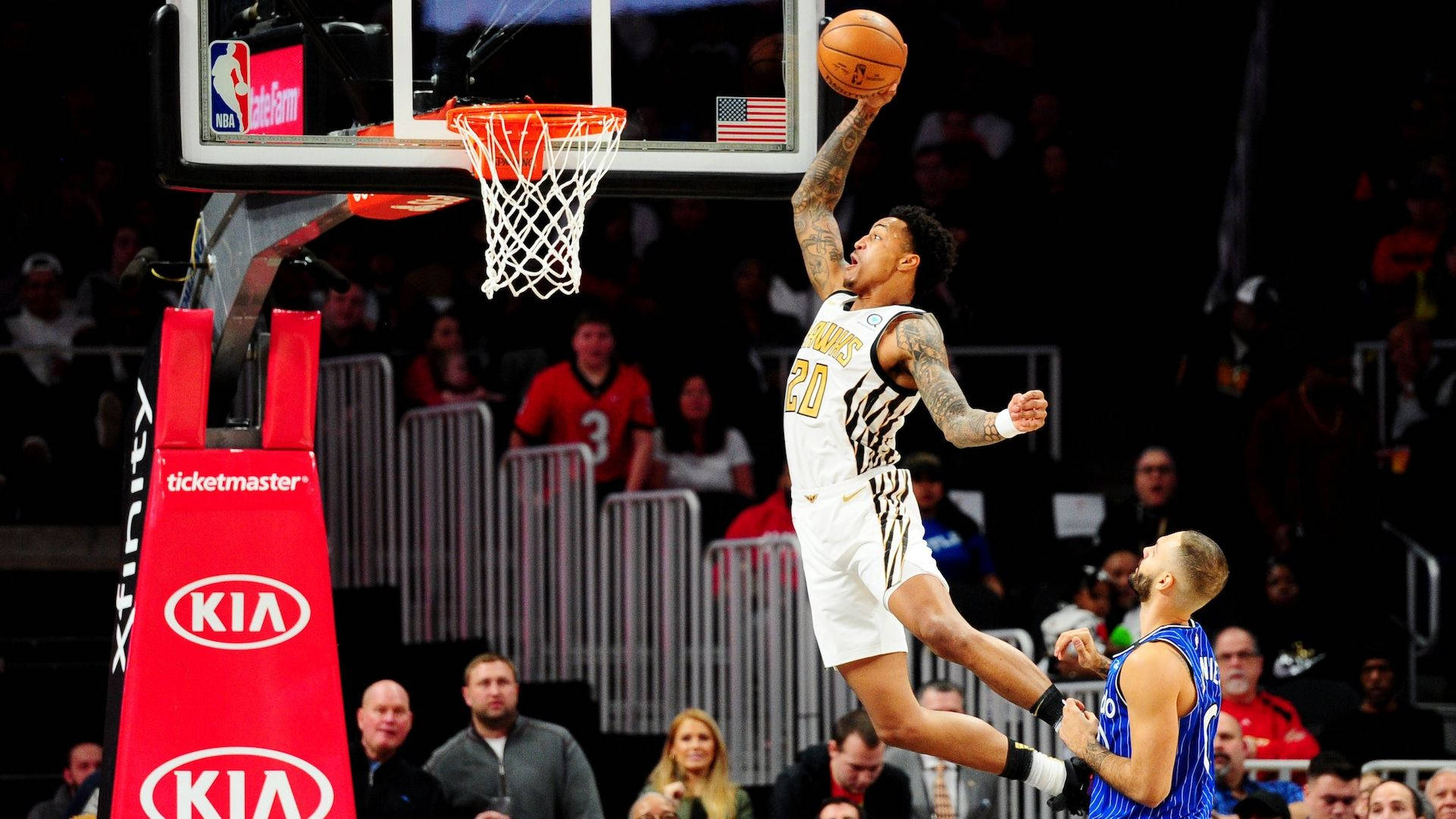 John Collins While Dunking The Ball