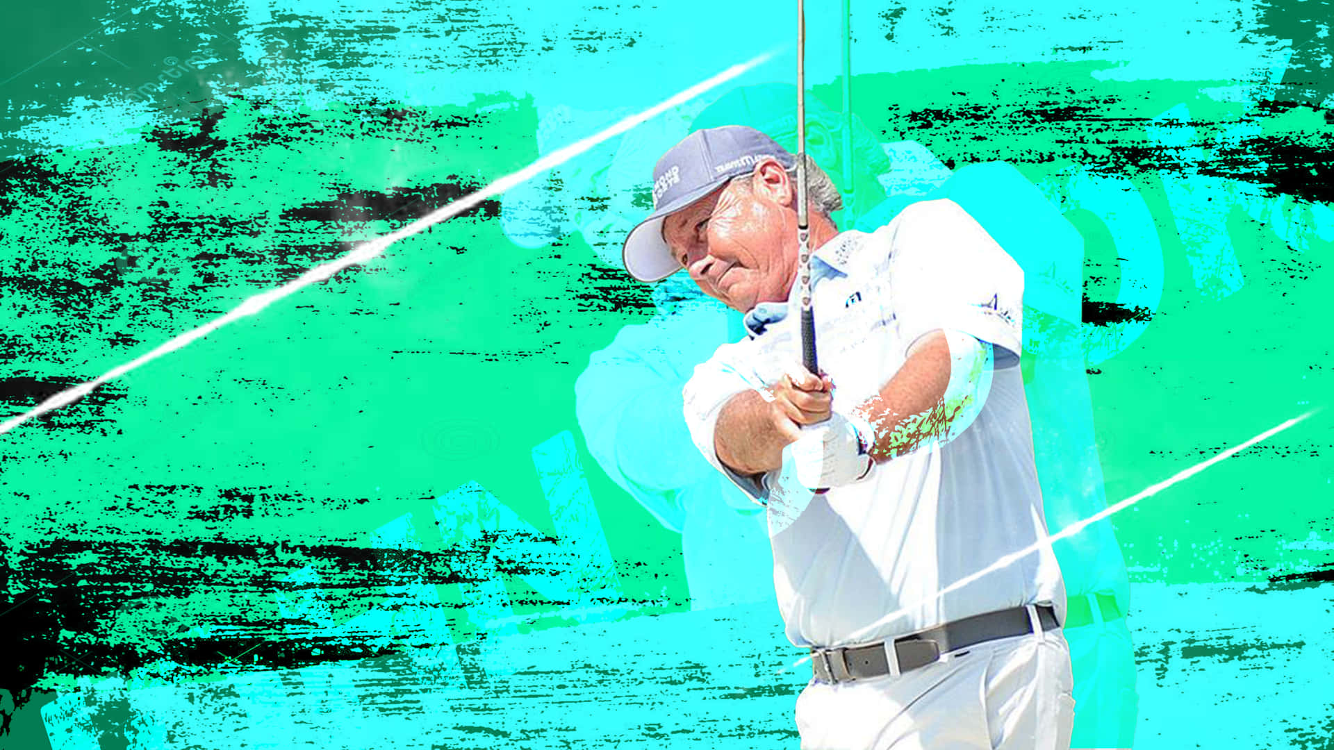 John Cook Pop Art Green Background