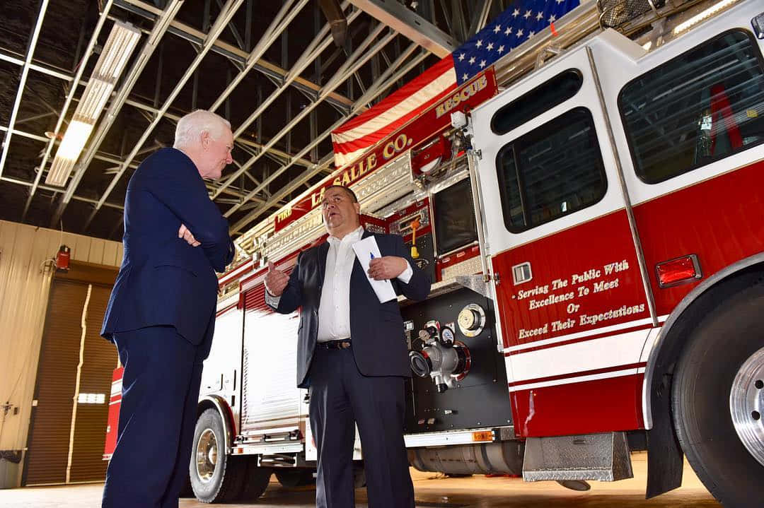 John Cornyn At A Fire Station
