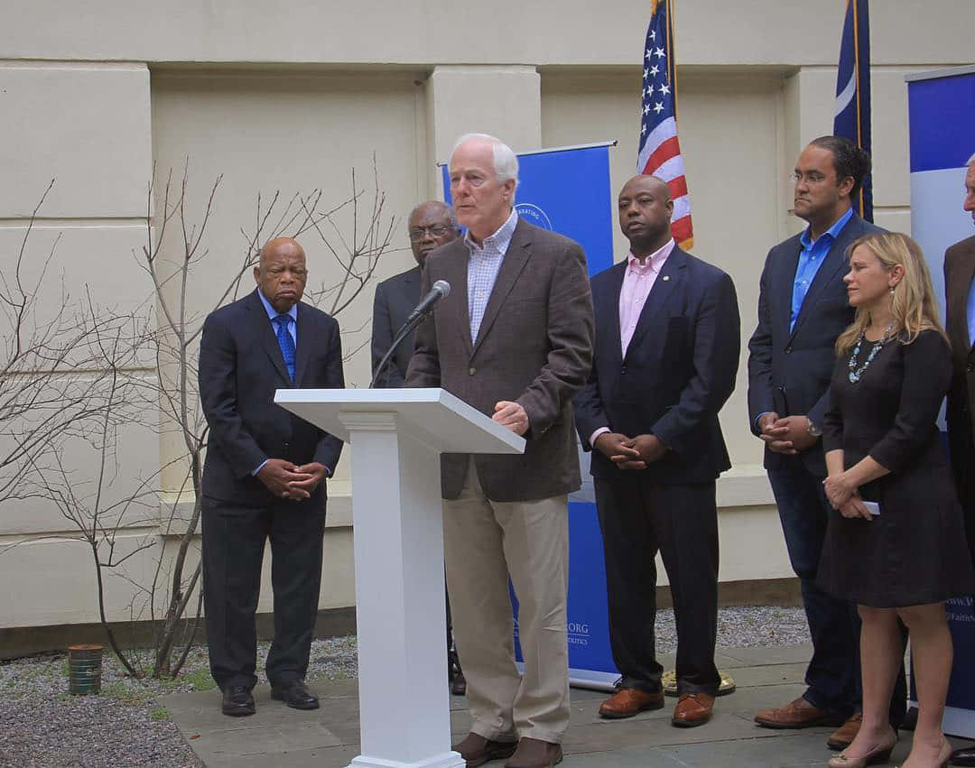 John Cornyn Speaking On A Podium