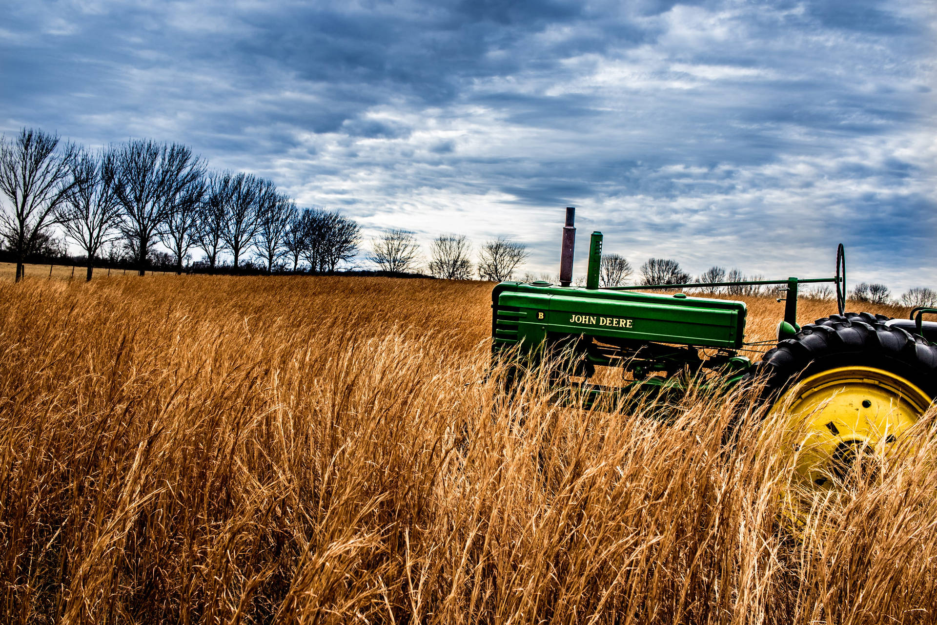 John Deere Field Of Wheat Background