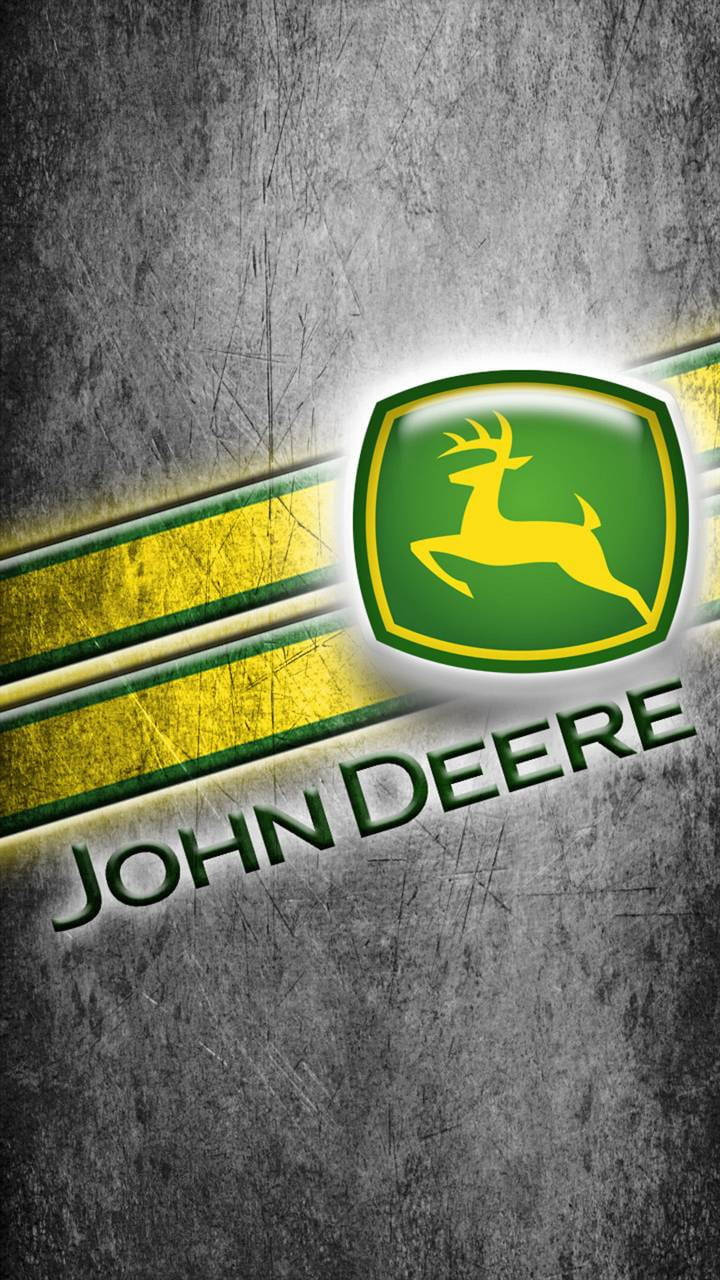 John Deere Novelty Scratchy Logo On Vintage Background