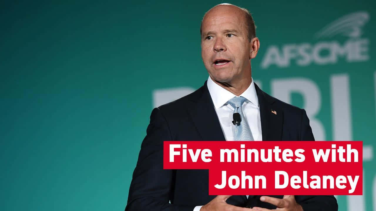 John Delaney At A Campaign Event Background