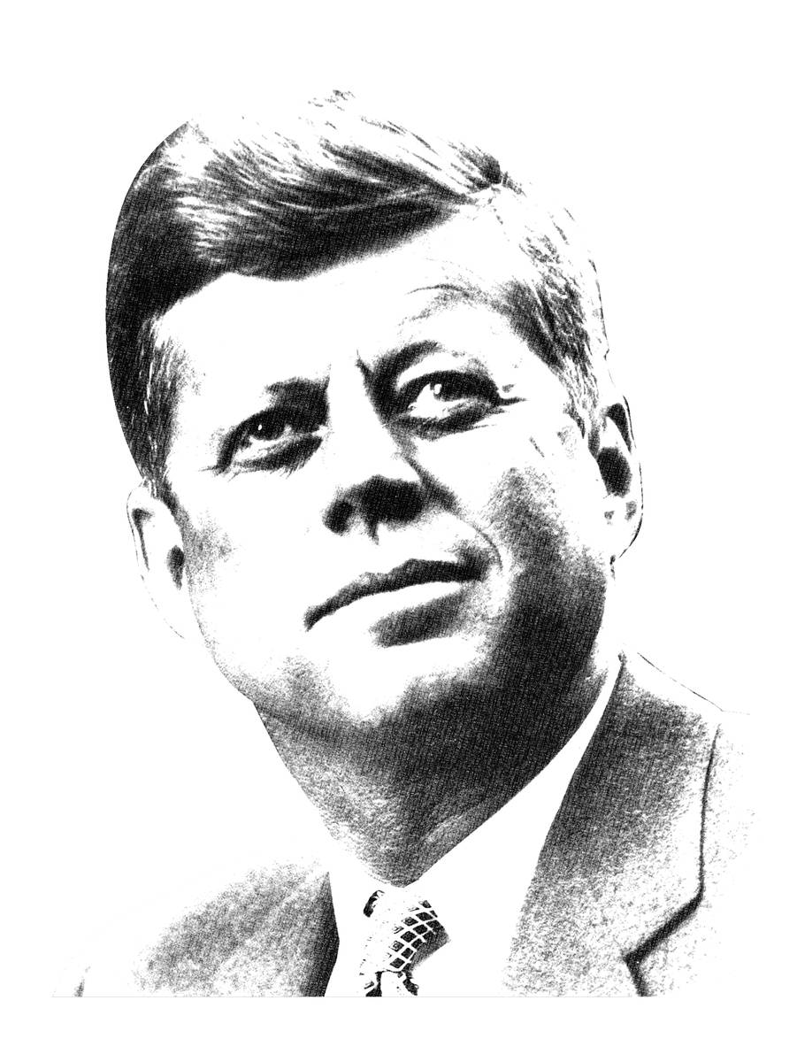 John F. Kennedy Sketch Background
