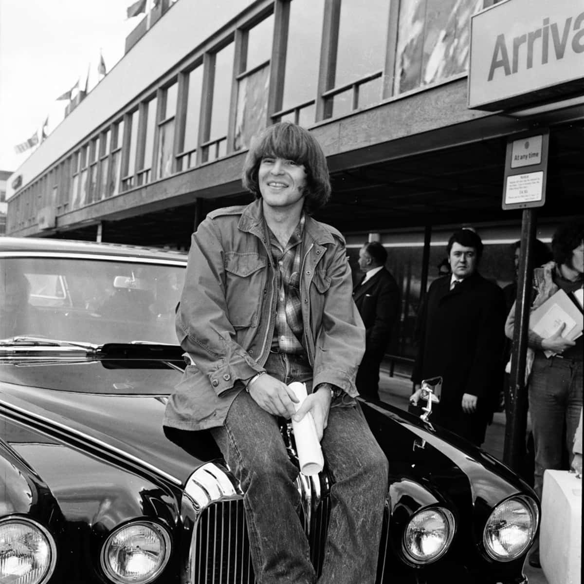 John Fogerty Arrival Blackand White Background