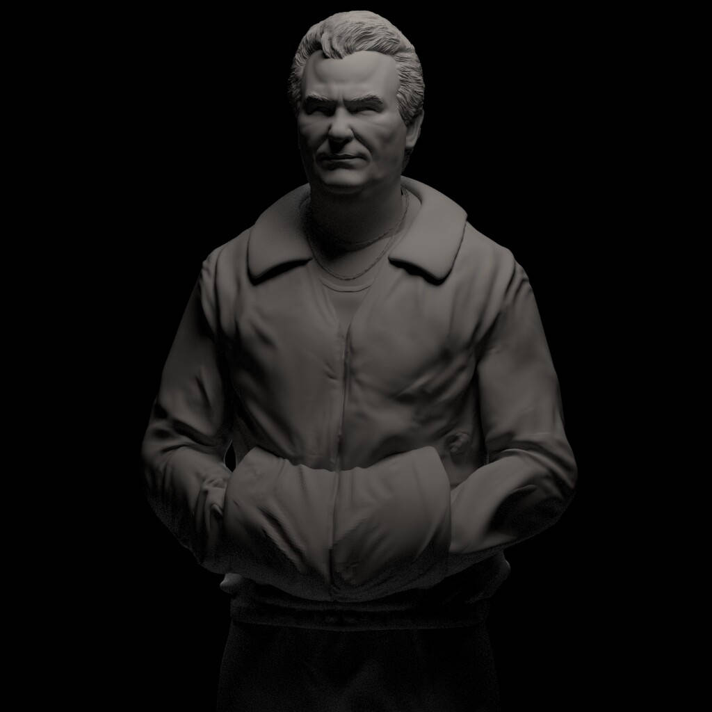 John Gotti Grey Figure Background