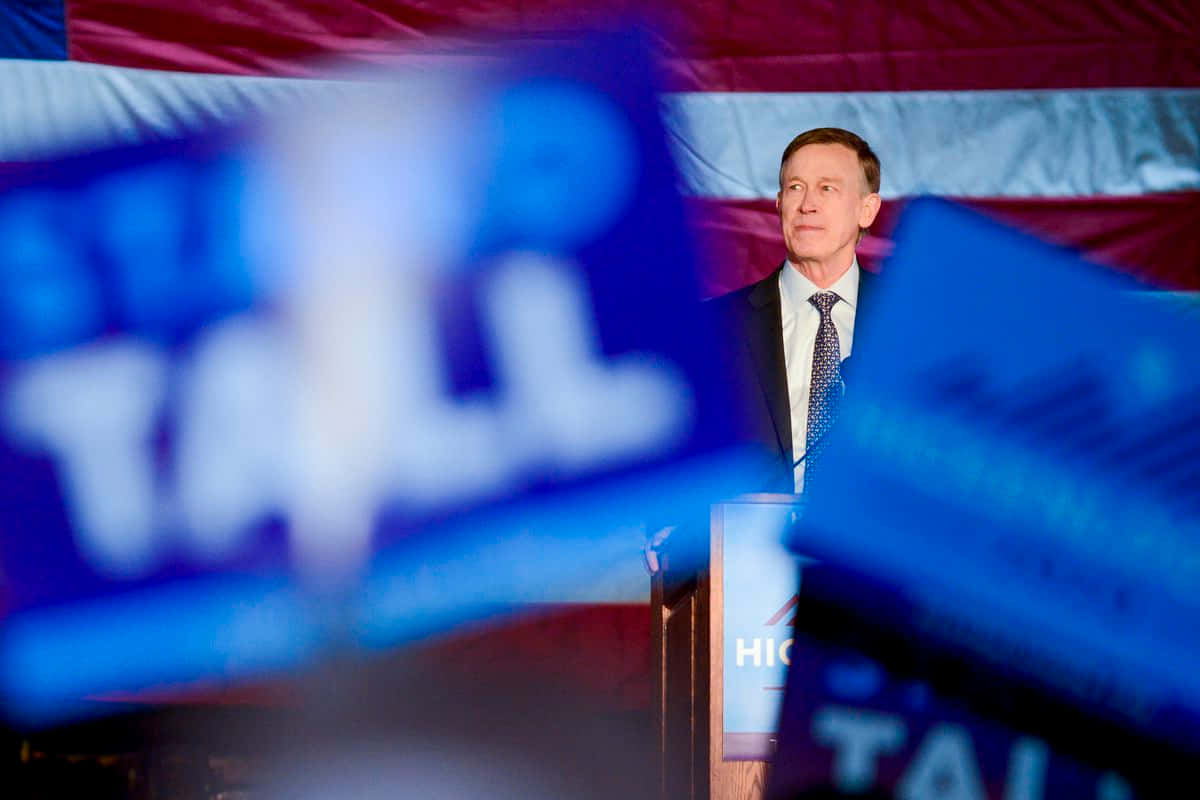 John Hickenlooper Addressing The Public