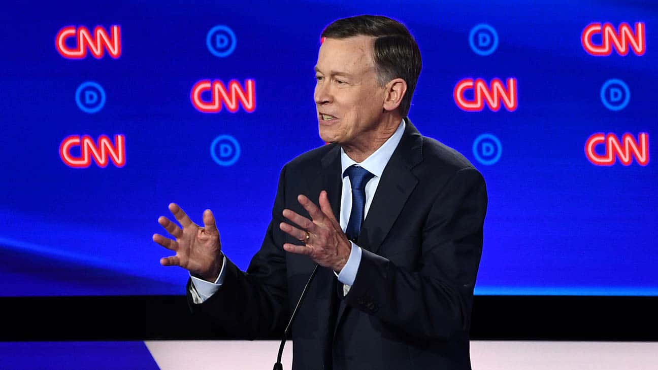John Hickenlooper With Cnn Backdrop