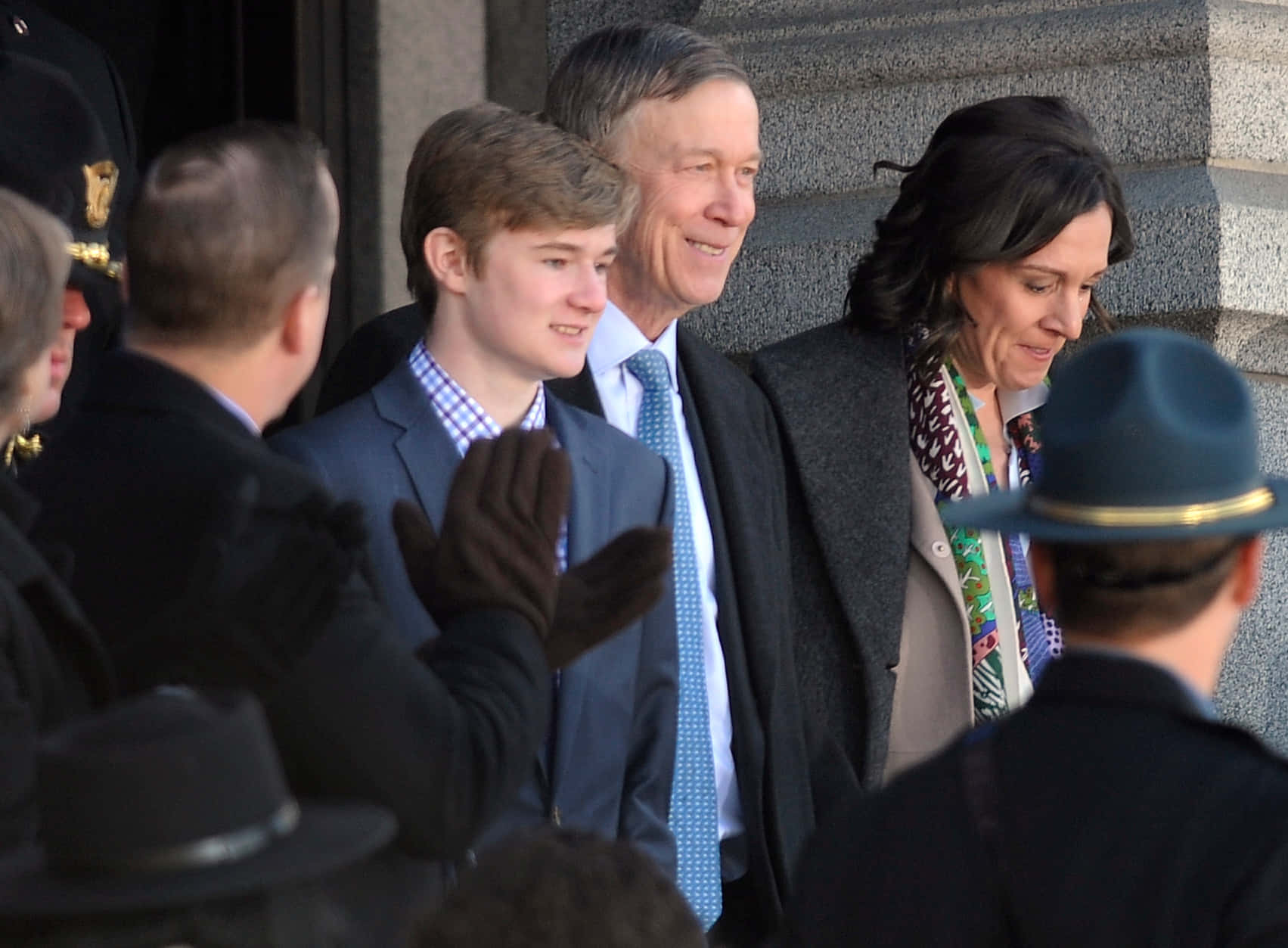 John Hickenlooper With His Wife And Son