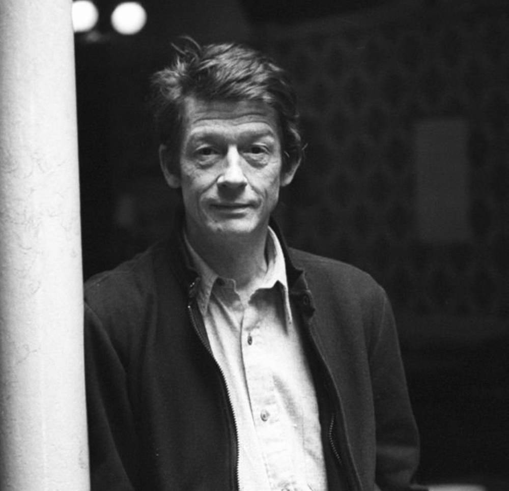 John Hurt Black And White Jacket Portrait Background