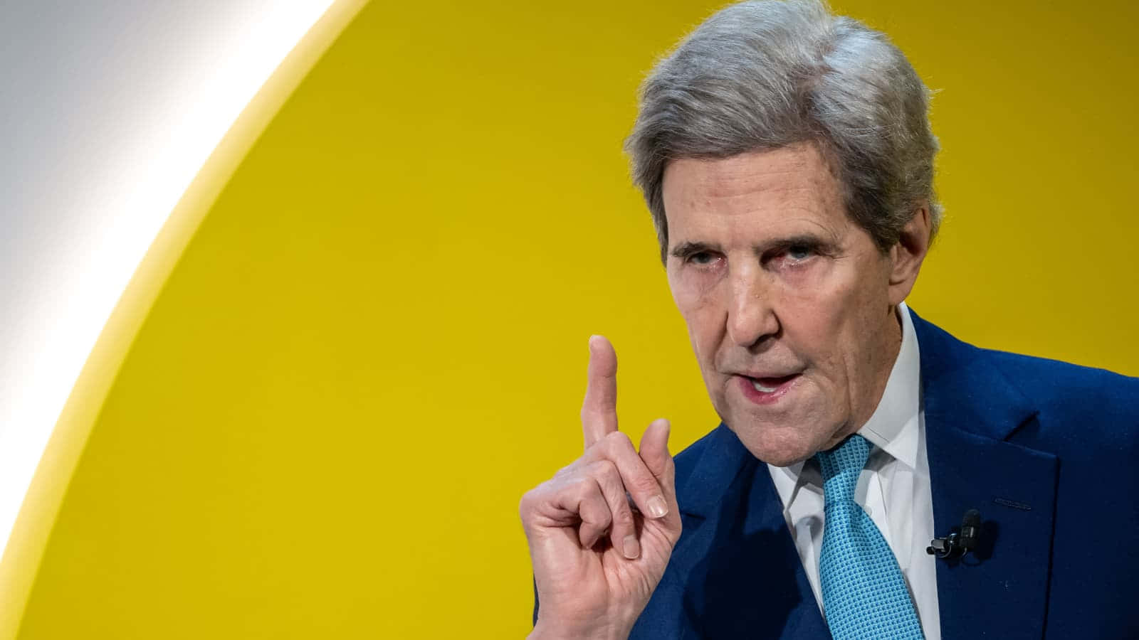 John Kerry Pointing Upward