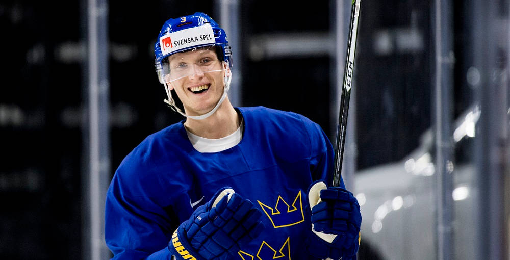 John Klingberg Blue Sweden Jersey Background