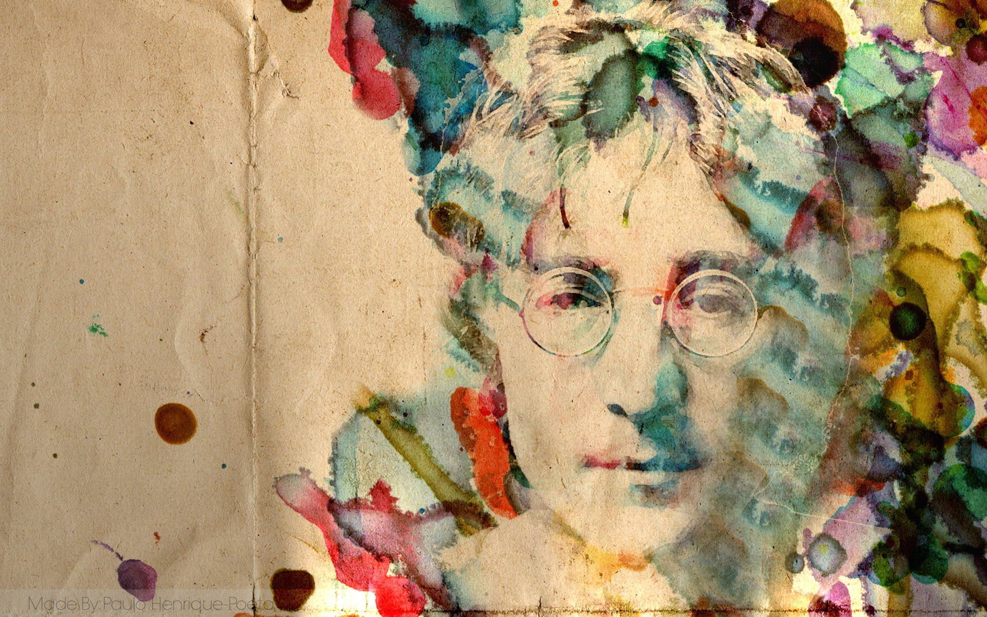 John Lennon Abstract Painting Background