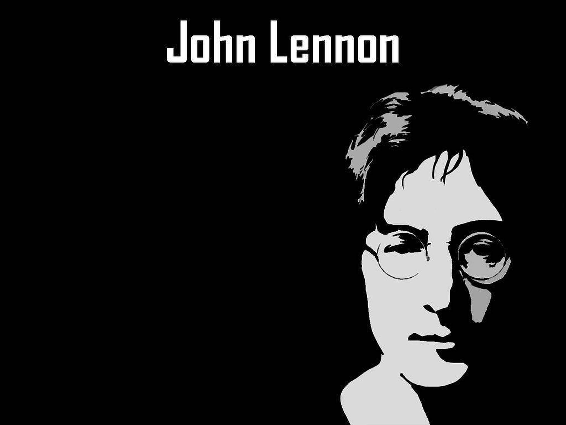 John Lennon Black And White Art Background