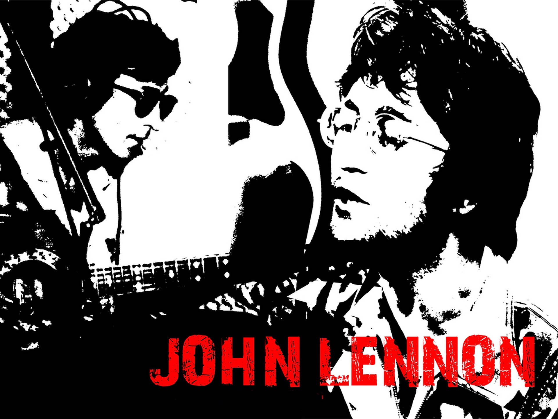 John Lennon Black And White Background
