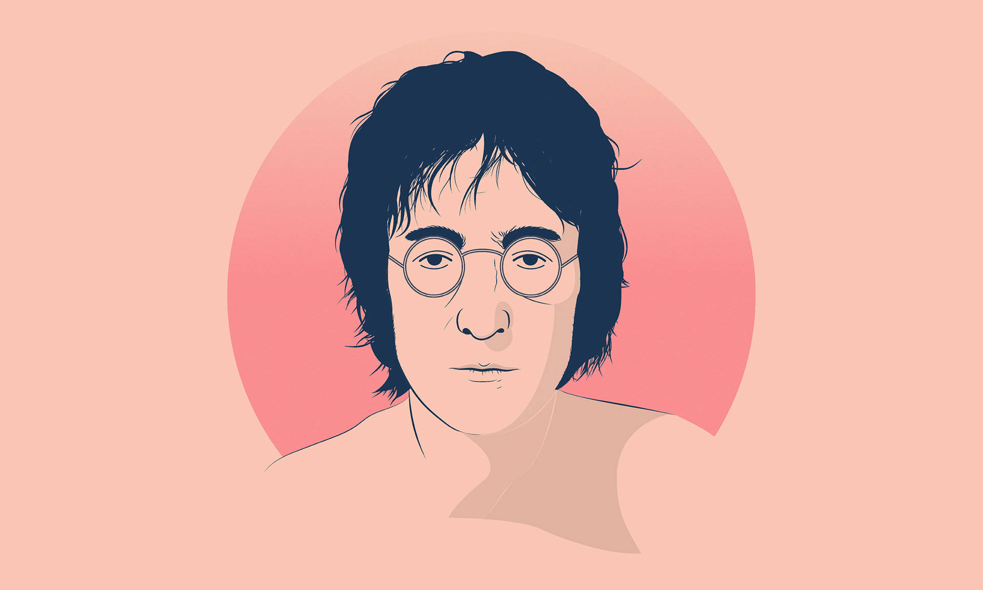 John Lennon Digital Illustration Background