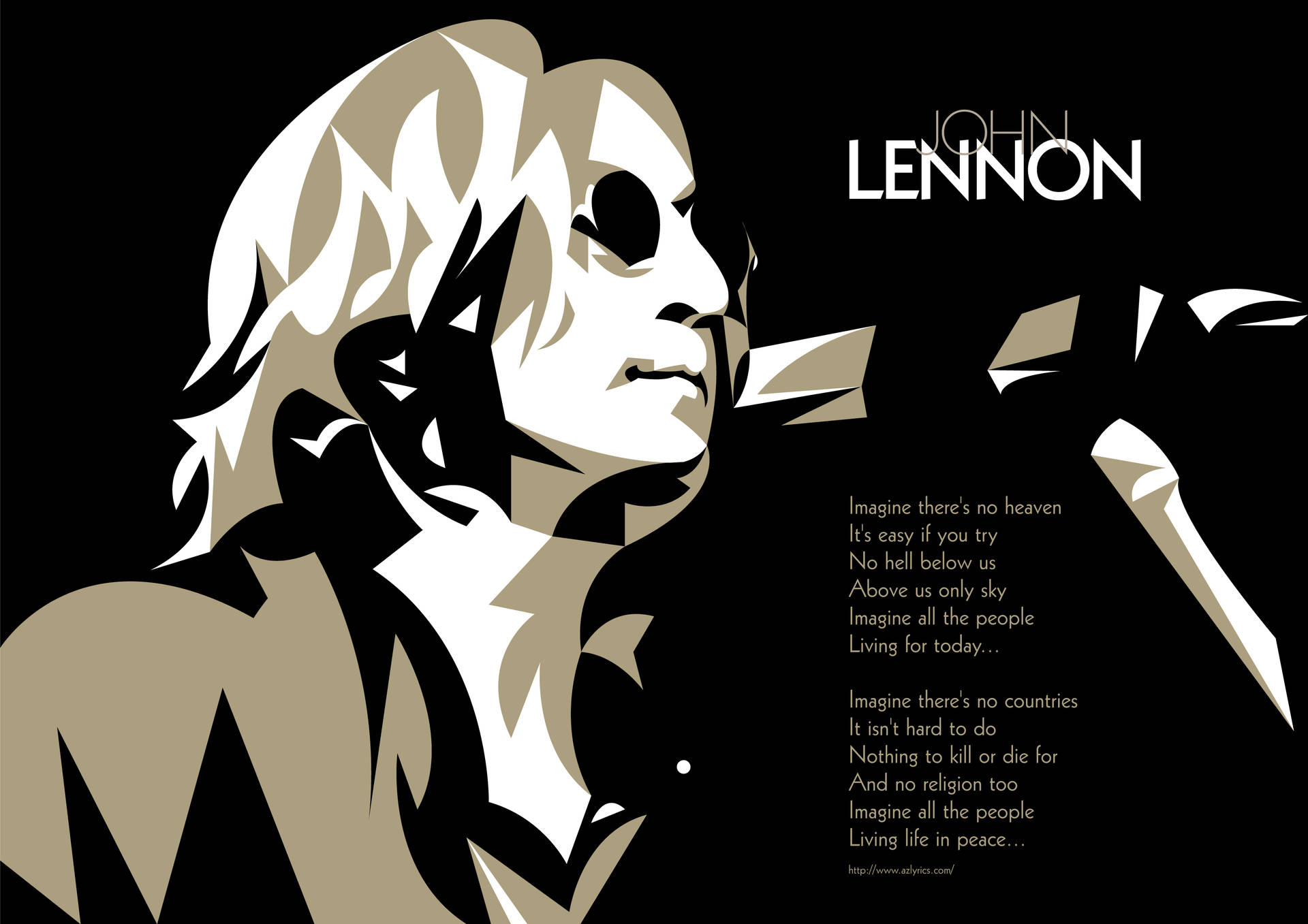 John Lennon Monochromatic Art Background