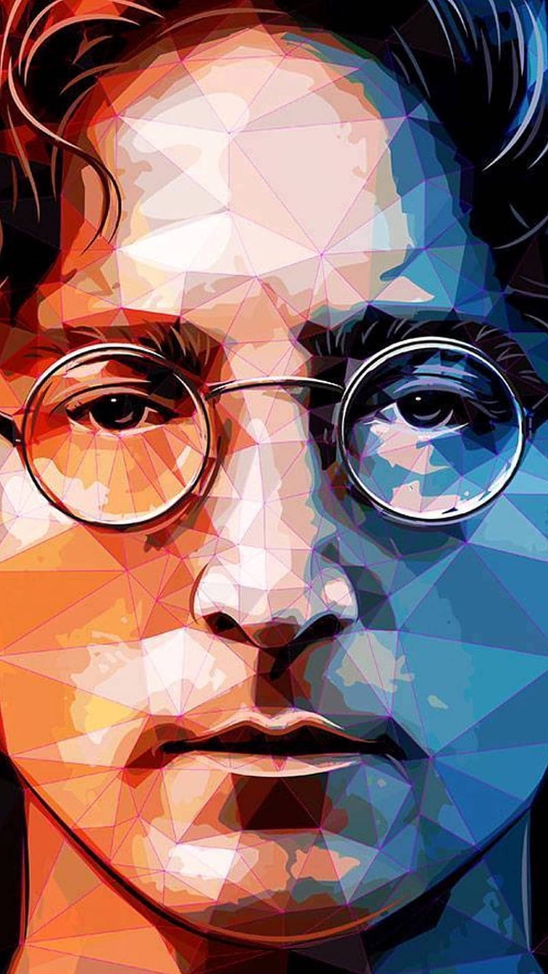 John Lennon Polygonal Art Background
