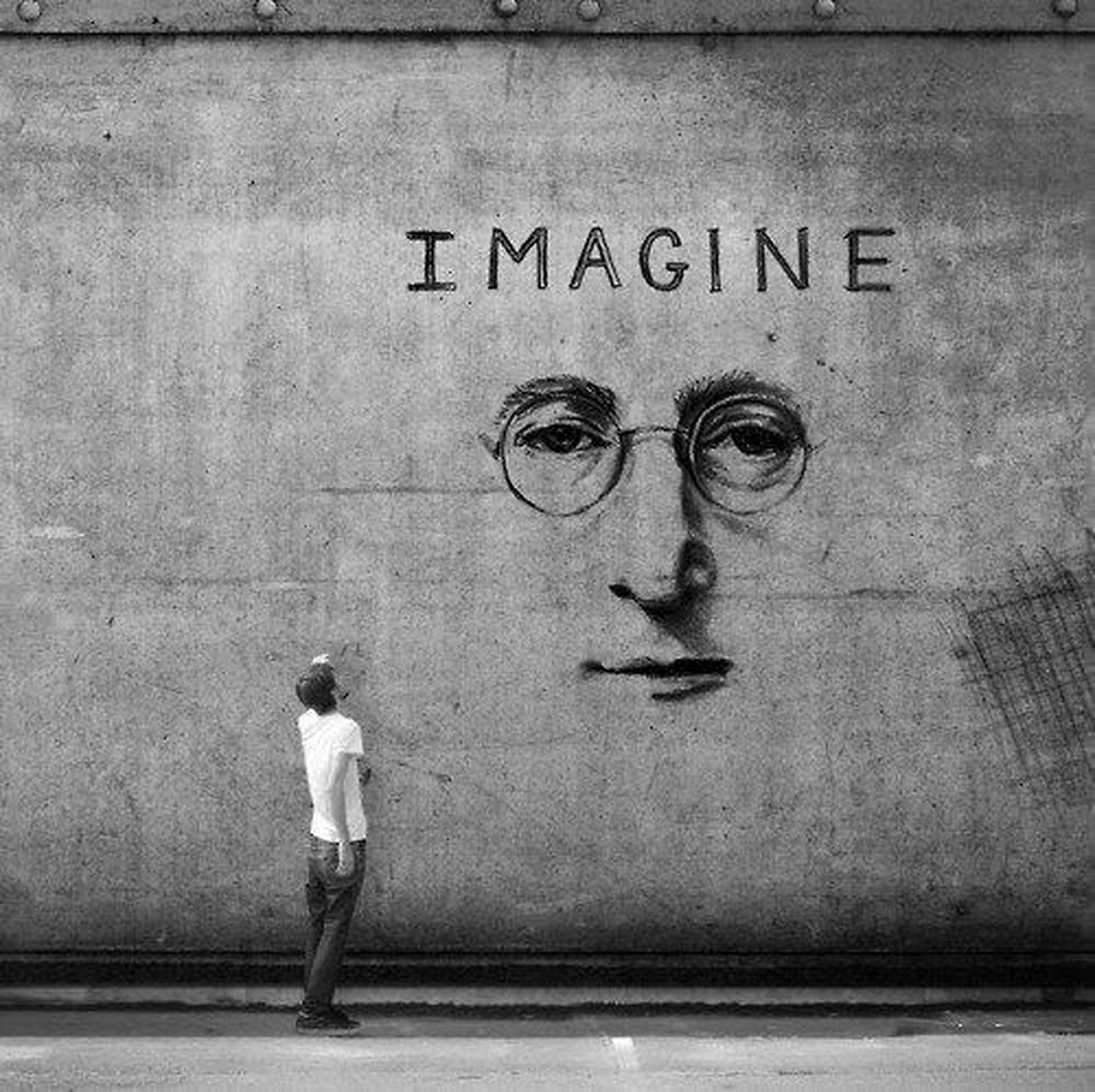 John Lennon Street Art Background