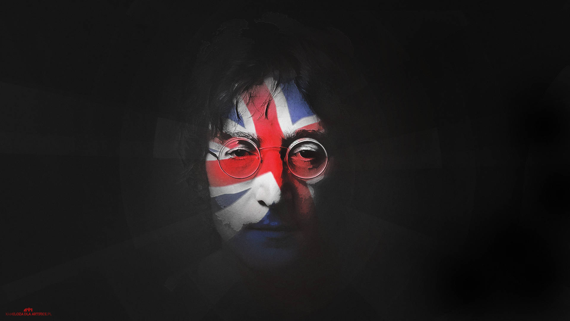 John Lennon Uk Flag Background