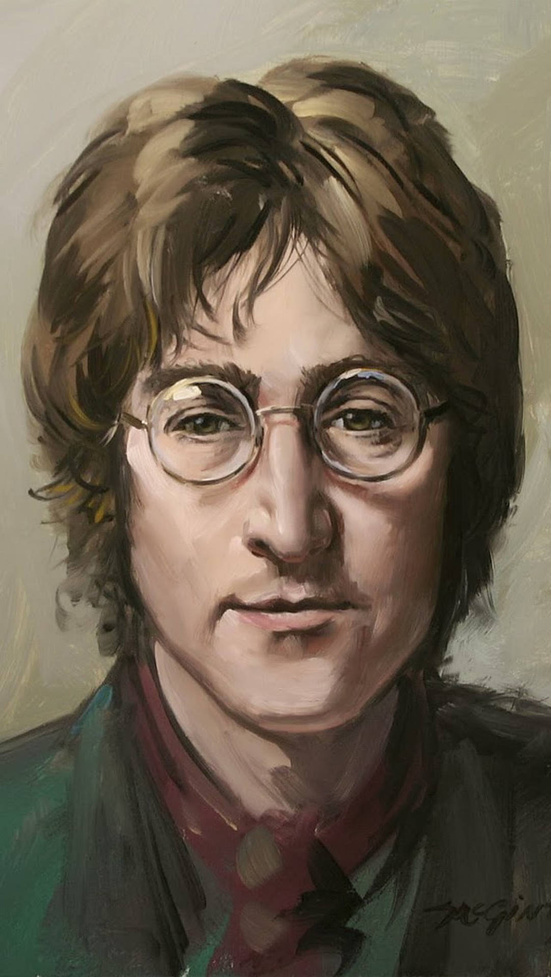 John Lennon Watercolor Painting Background