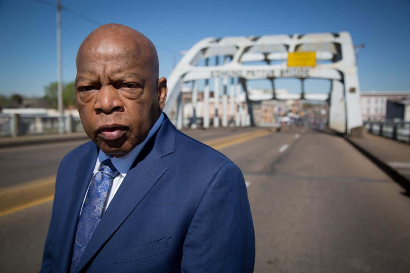 John Lewis At Edmund Pettus Bridge Background