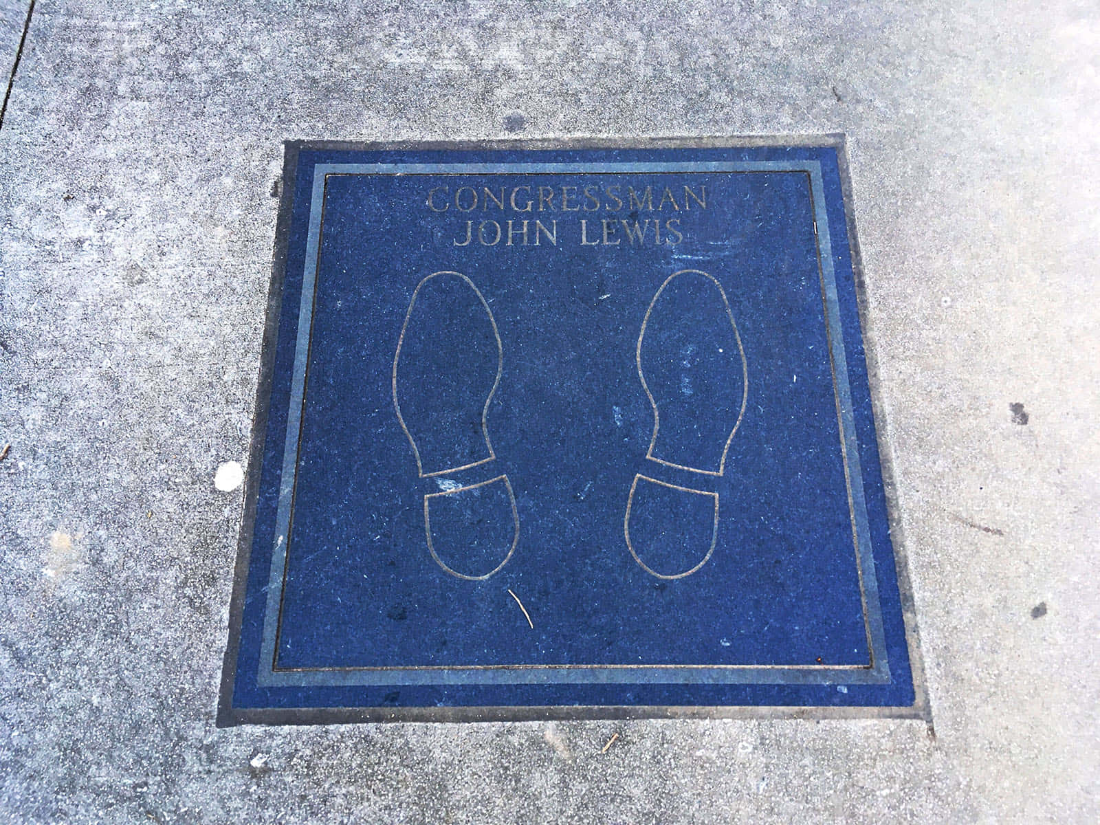 John Lewis' Footstep Impressions At The Walk Of Fame Background