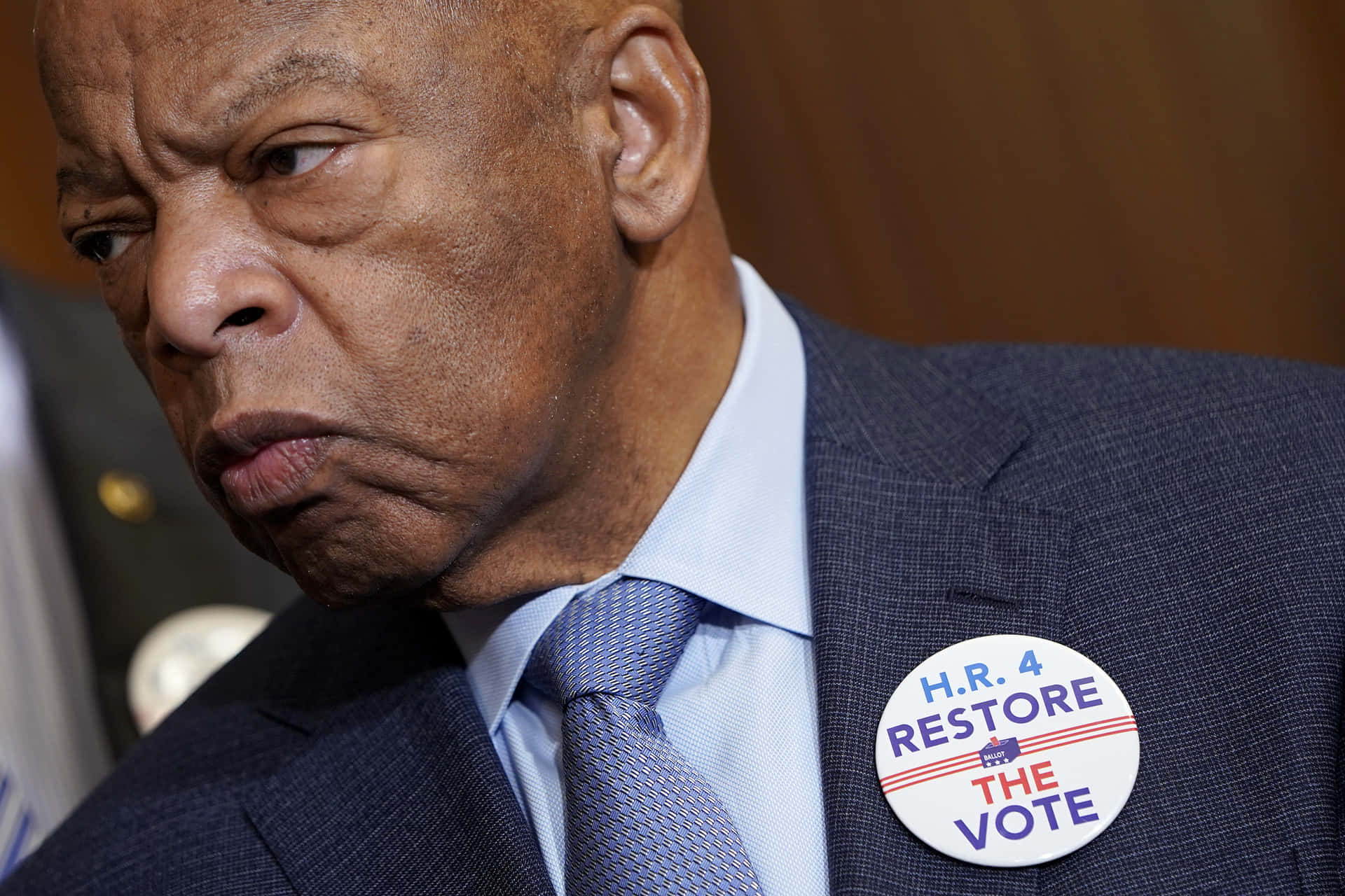 John Lewis Wearing A Pin Background