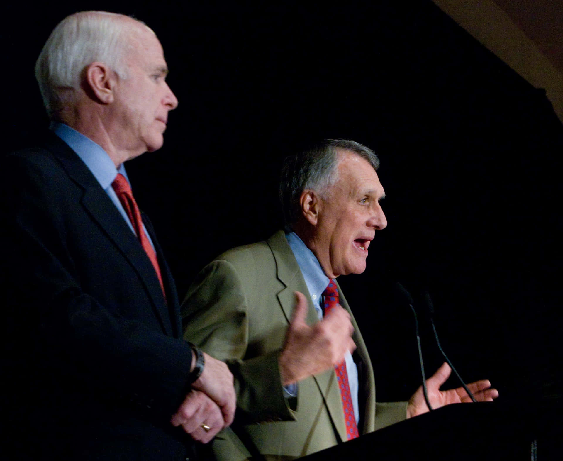 John Mccain And Jon Kyl Speech Background