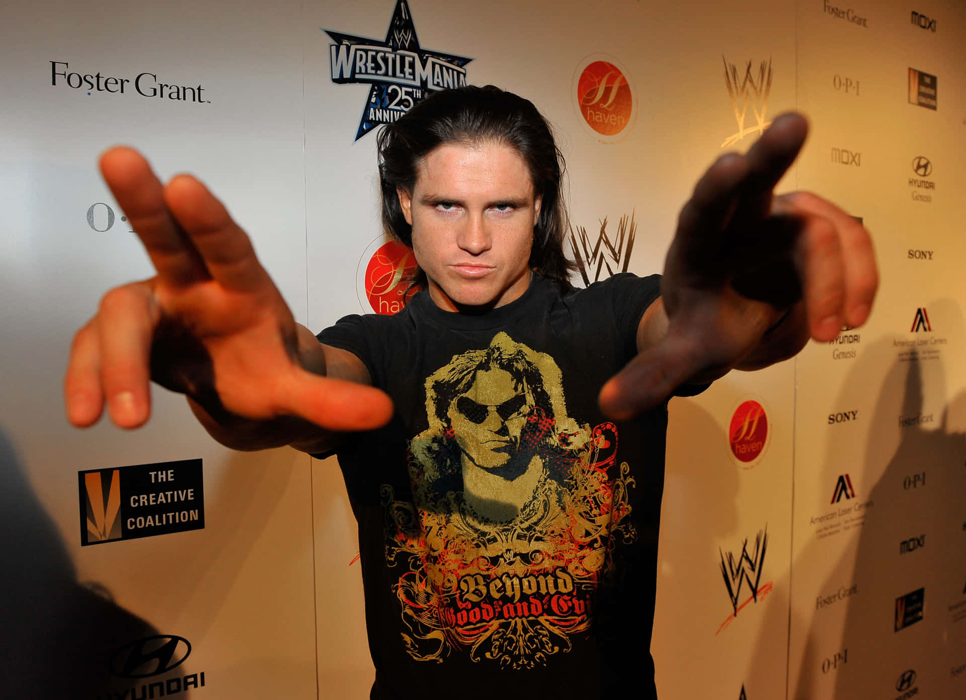 John Morrison Wrestle Mania Red Carpet Background