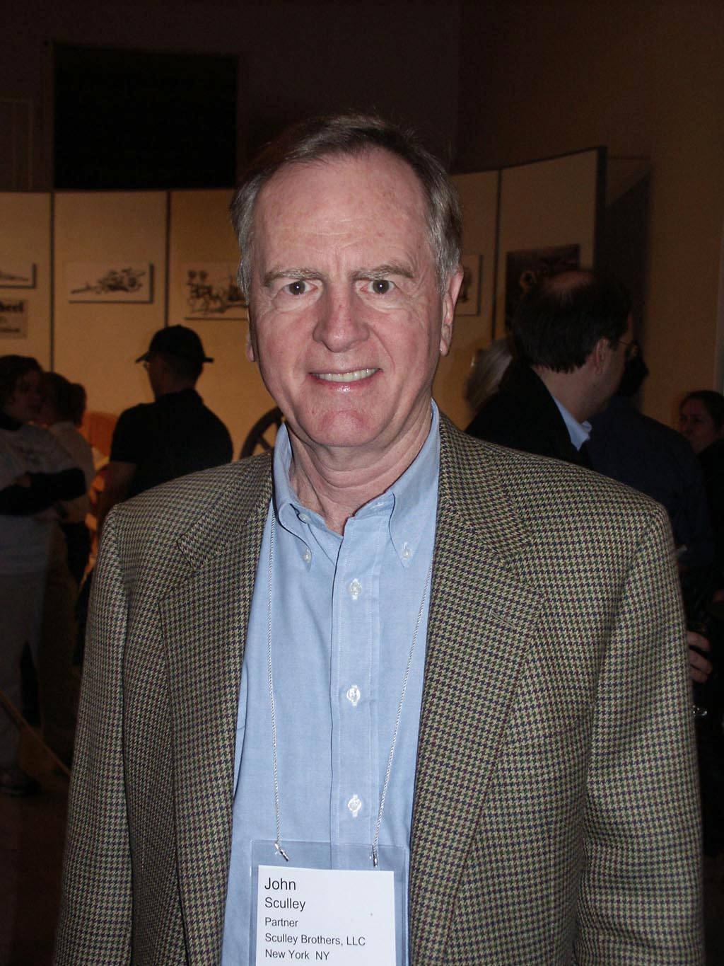 John Sculley In A Checkered-pattern Blazer