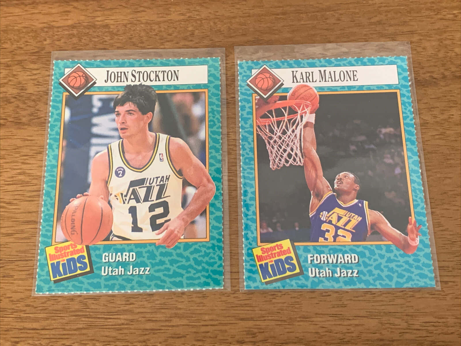 John Stockton Karl Malone Magazine Cover Background