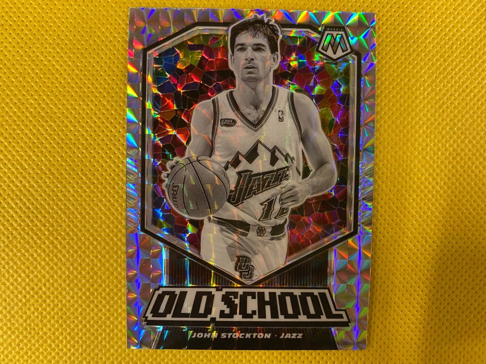 John Stockton Old School Trading Card Background