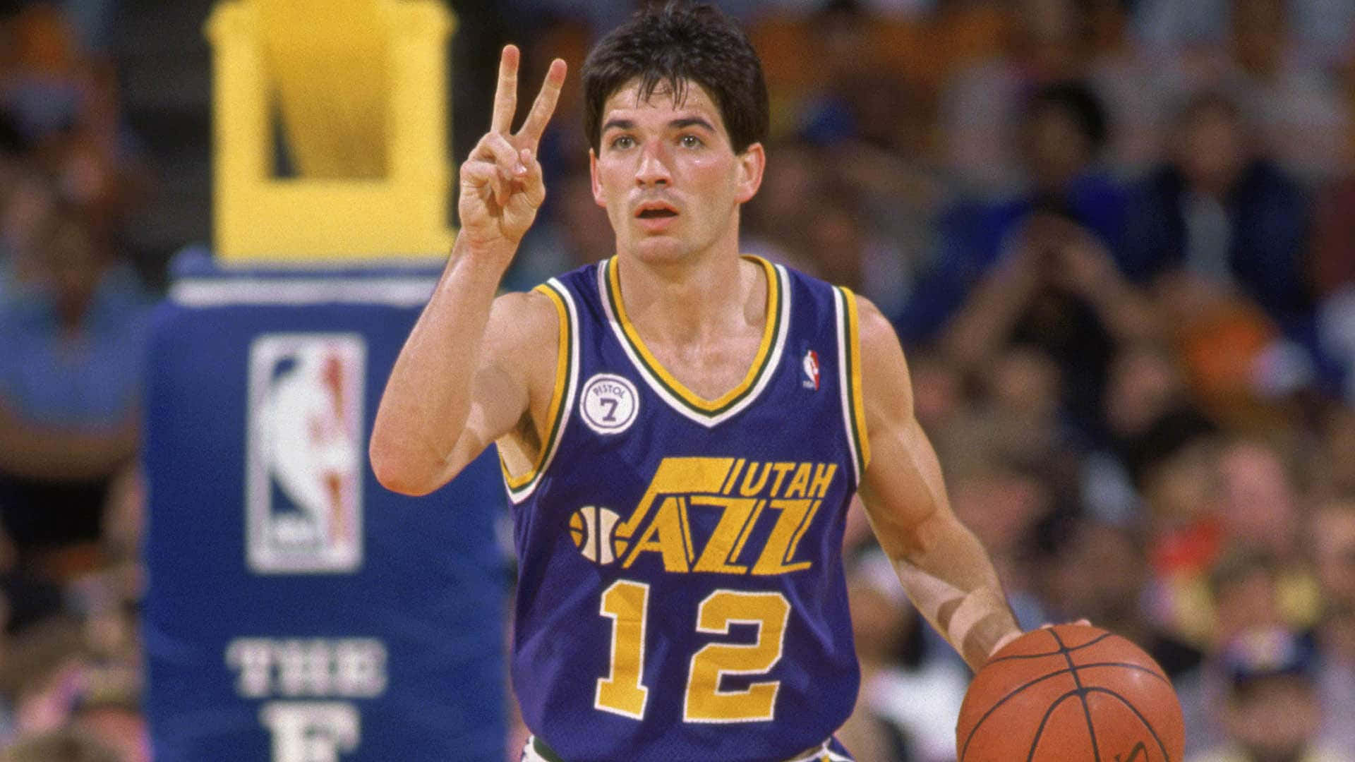 John Stockton Peace Sign Background