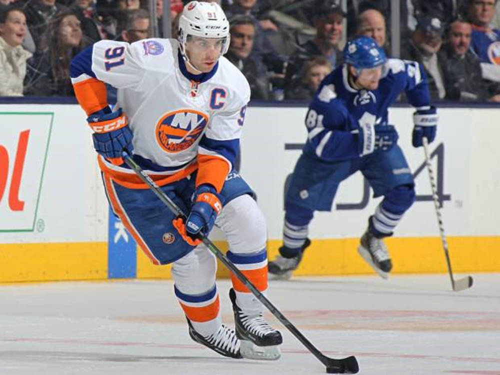 John Tavares White New York Islanders Jersey Background