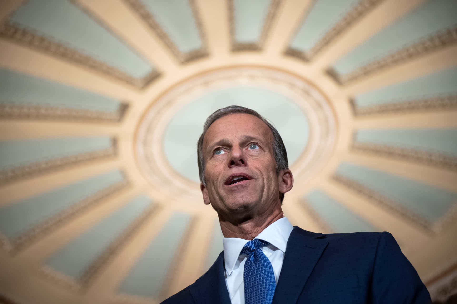 John Thune Circular Building Ceiling Background