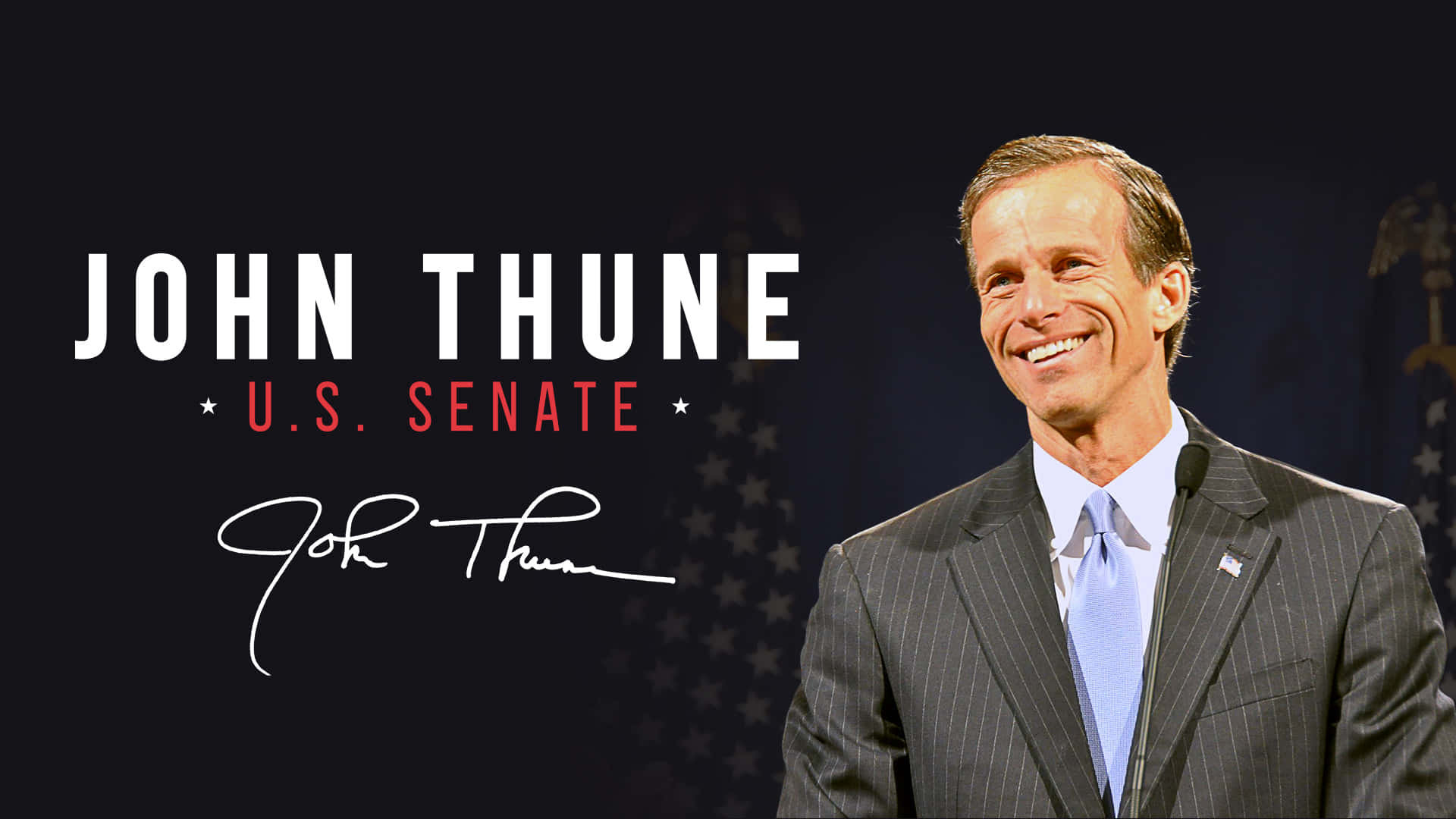 John Thune Photo And Signature Background